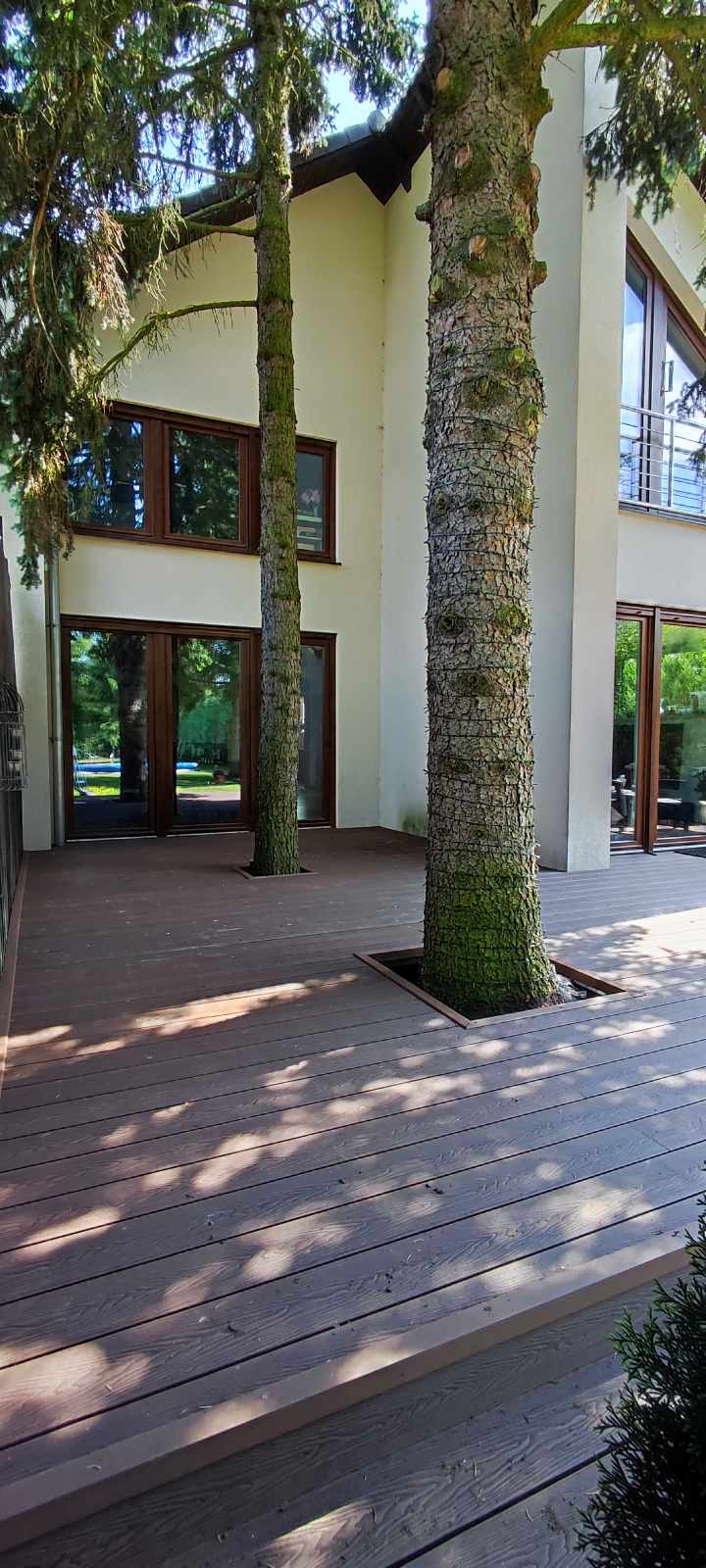 Decking around a tree design